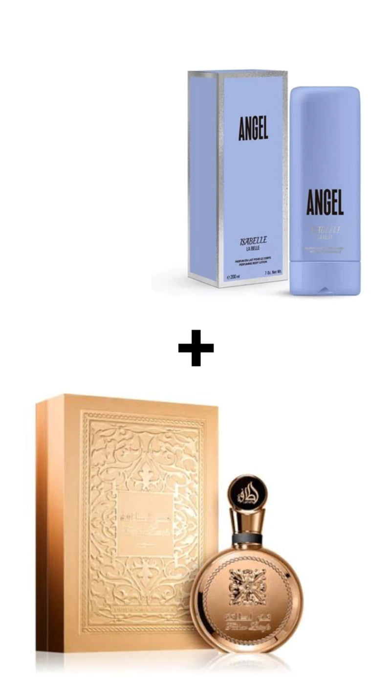FAKHAR EXTRAIT 100ml + ANGEL ISABELLE 200ml