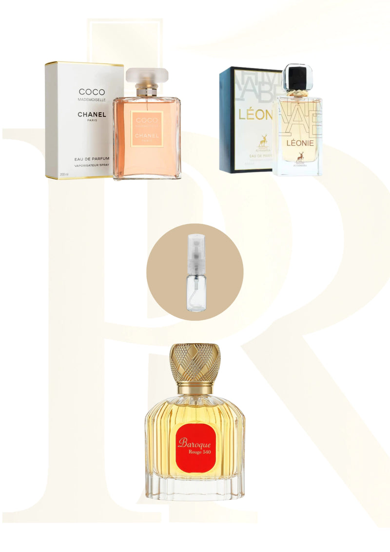 COMBO ELEGANTE - FEMININO - (1COCO CHANEL, 1LEONIE, 1BAROQUE)